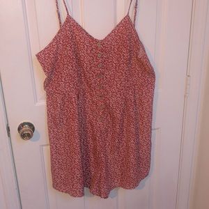 Plus Size Floral Romper